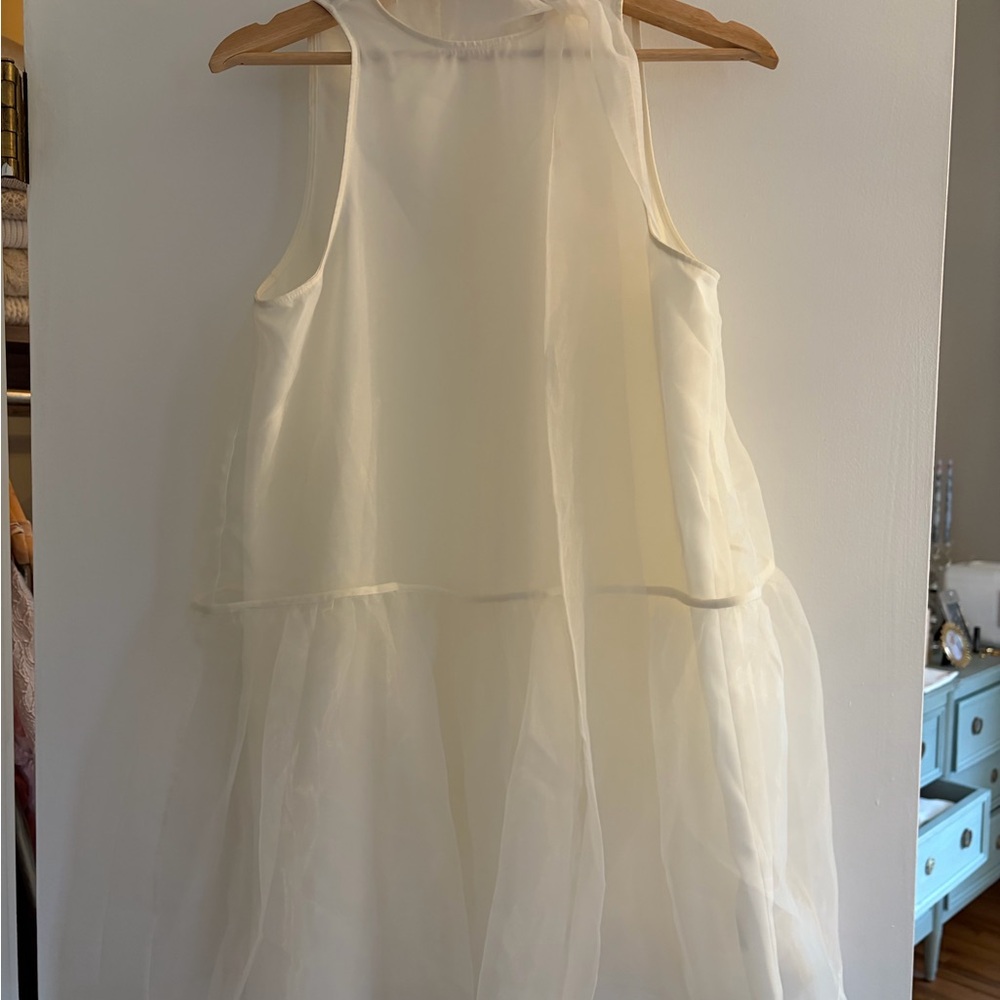 BHLDN Cream Chiffon Dress